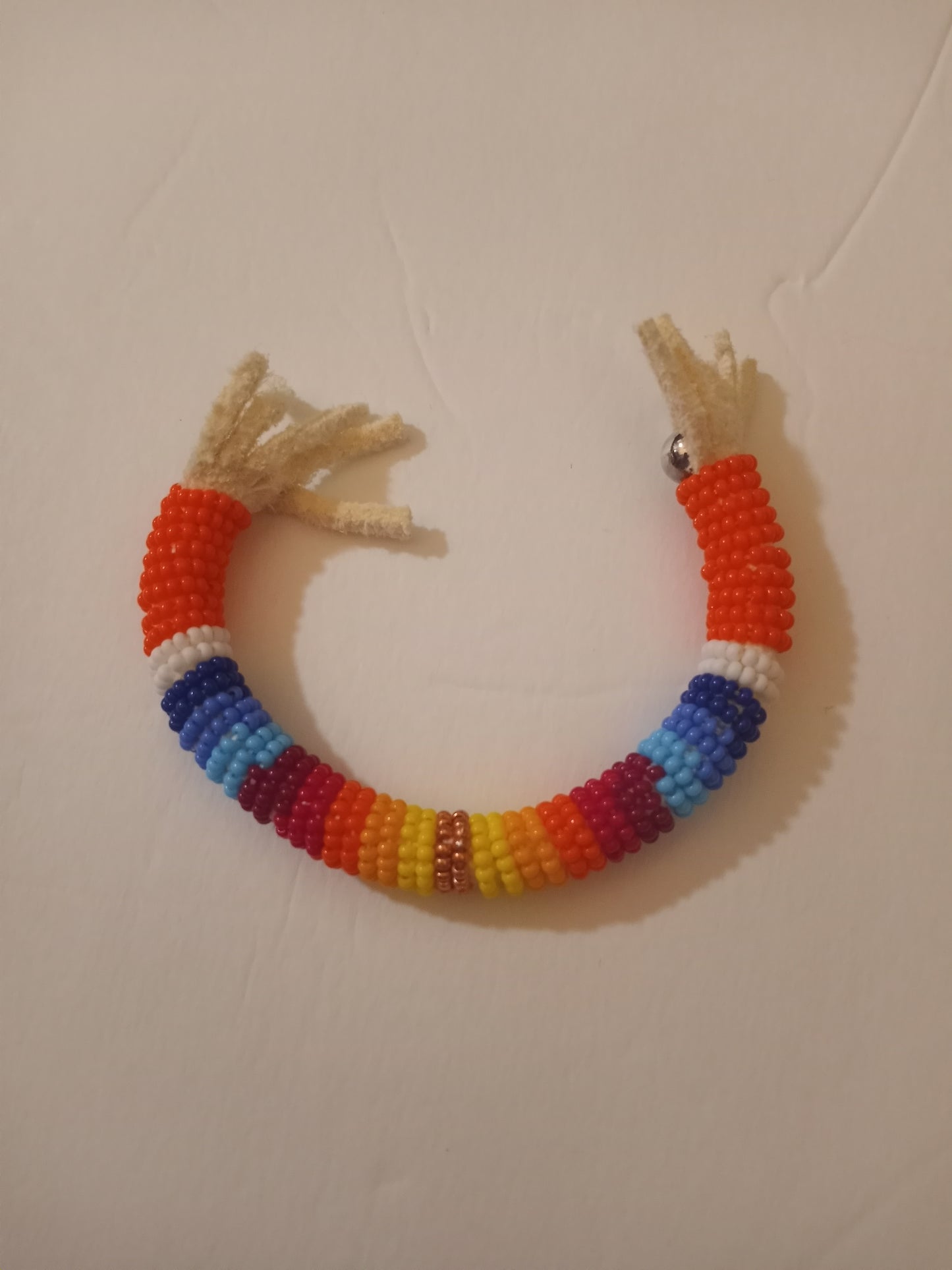 Orange beaded bracelet